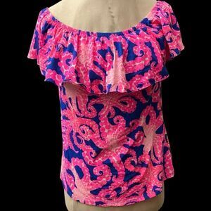 Lilly Pulitzer La Fortuna Ruffle Top / SZ: XS / EUC
